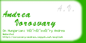 andrea vorosvary business card